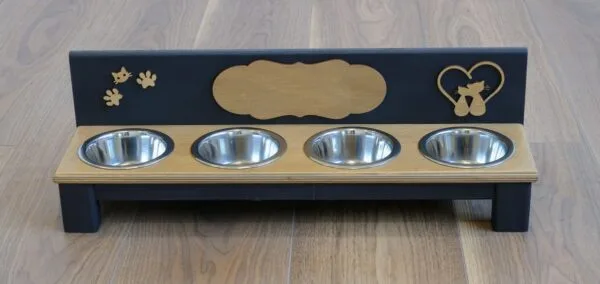 Bufet dla dwóch kotów 55 cm - 4 miski  220 ml. - obrazek 5