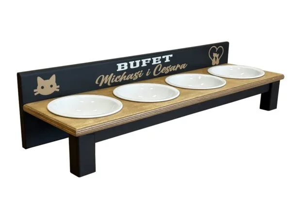 4 Miski ceramiczne dla dwóch kotów