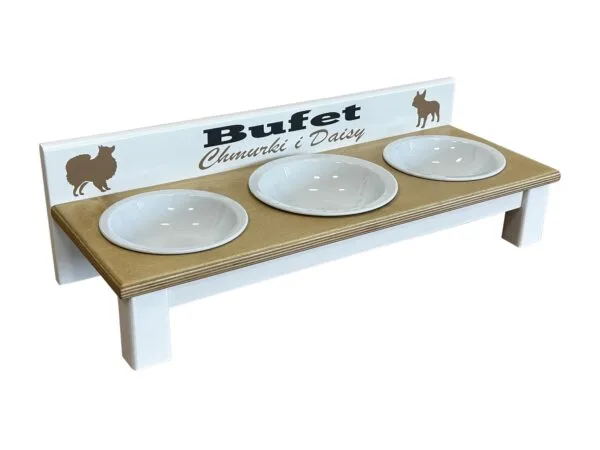 Bufet kota Biały + 3 miski Ceramiczne 300 ml. - obrazek 4