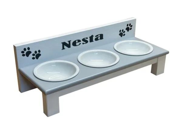 Bufet kota z szarym blatem. Miski ceramiczne 3×300 lub 400 ml. - obrazek 8