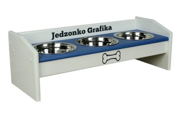 Stojak z miskami dla średniej rasy psa