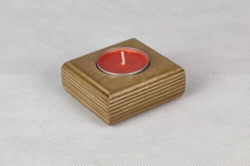 Świecznik drewniany na jedną swieczkę tealight