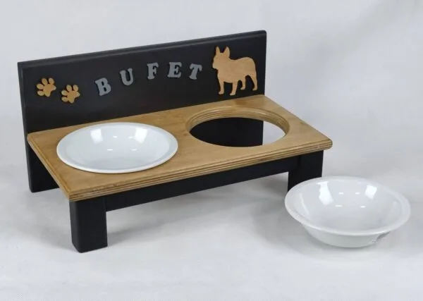 Stojak dla buldożka. Miski ceramiczne 2 x 16 cm / 340 ml. - obrazek 8