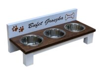 Podstawka z trzema miskami dla małego psa - 3 x 370 ml.